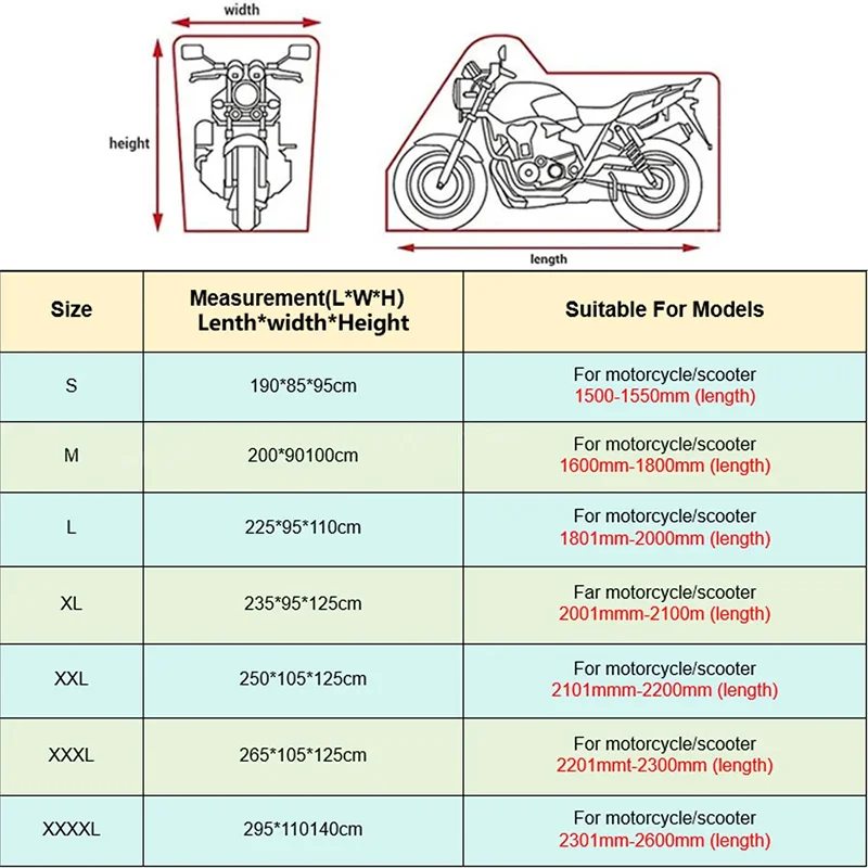 For YAMAHA XJR1200 XJR1300 XJR 1200 1300 Motorcycle Cover Outdoor Uv Protector Dustproof Rain Covers