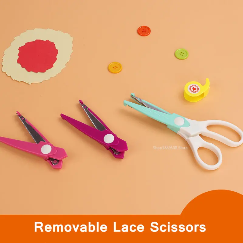 Lace Serrated Scissors Wave Curve Scissors  Patterned Photo Craft Diy Children's Safety Scissors Handbook Pattern Paper Cutter