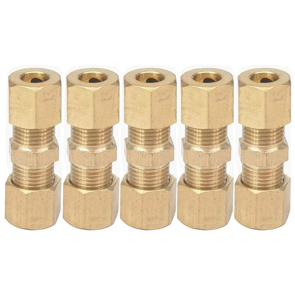 Brass Compression Fitting Straight Union Connector For 3/16\