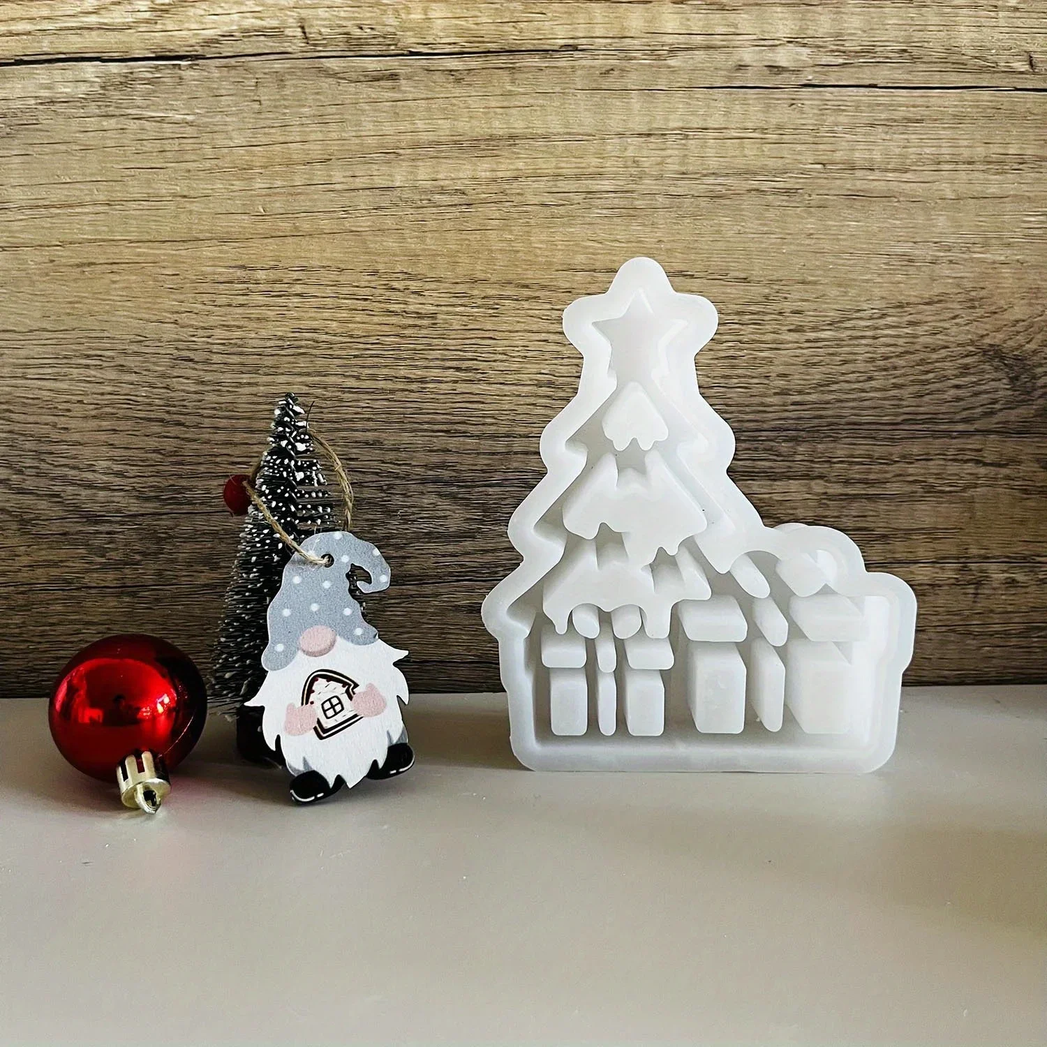 Новогодние елочные украшения, силиконовая форма, сделай сам, рождественская елка ручной работы, подарок, цементная штукатурка, домашний декор