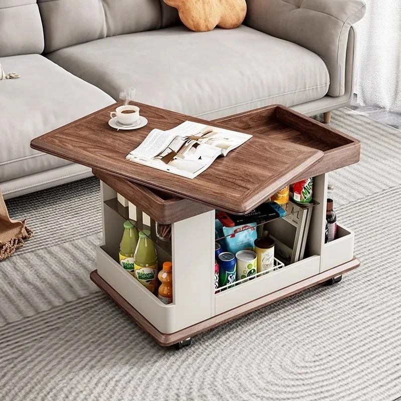 

Nordic Antique Style Solid Wood Multifunctional Foldable Tea Table