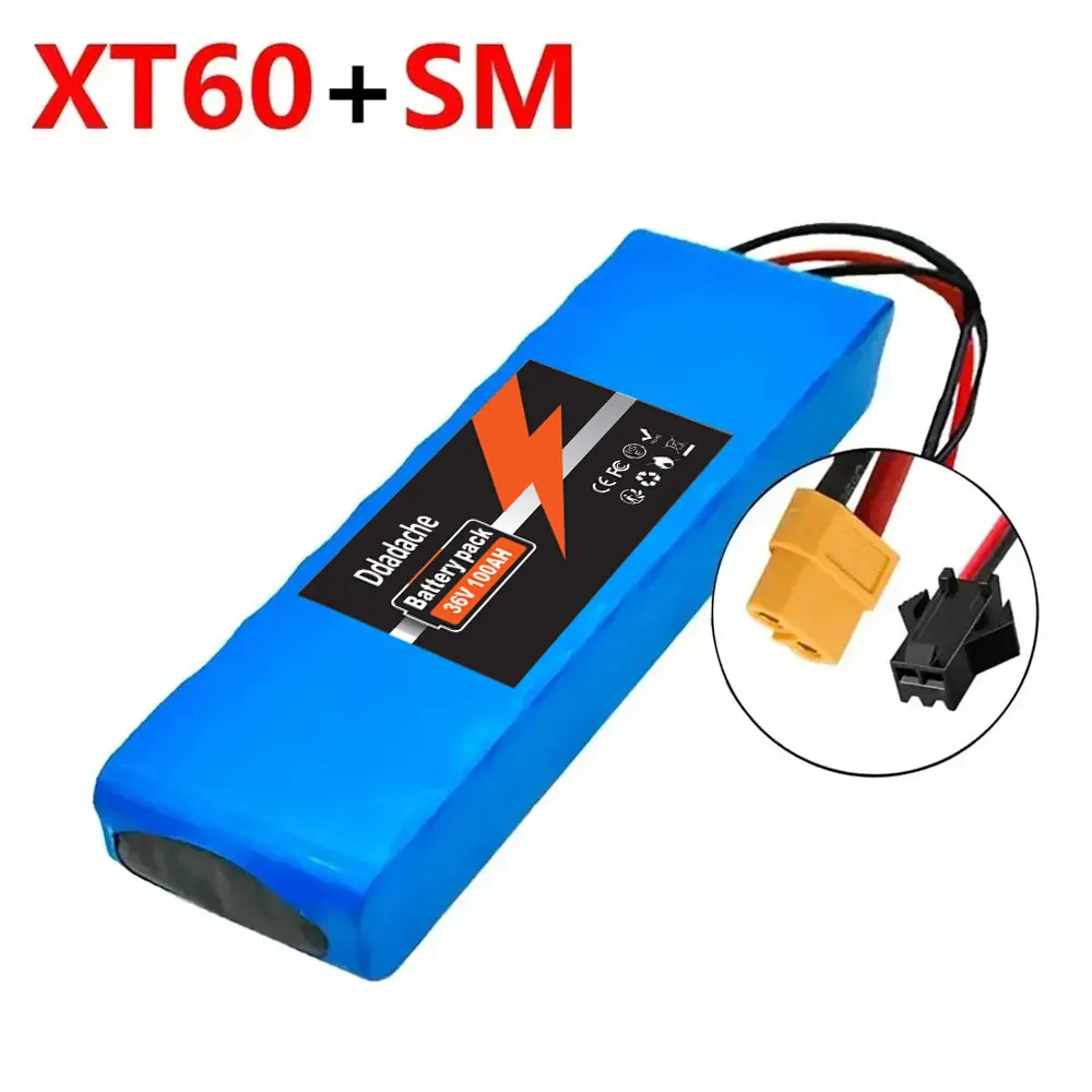 36V 100Ah Lithium-Ionen-Akku für Elektroroller, 3600Wh Hochleistungs-Ersatzakku für kompatible Mobilitätsroller