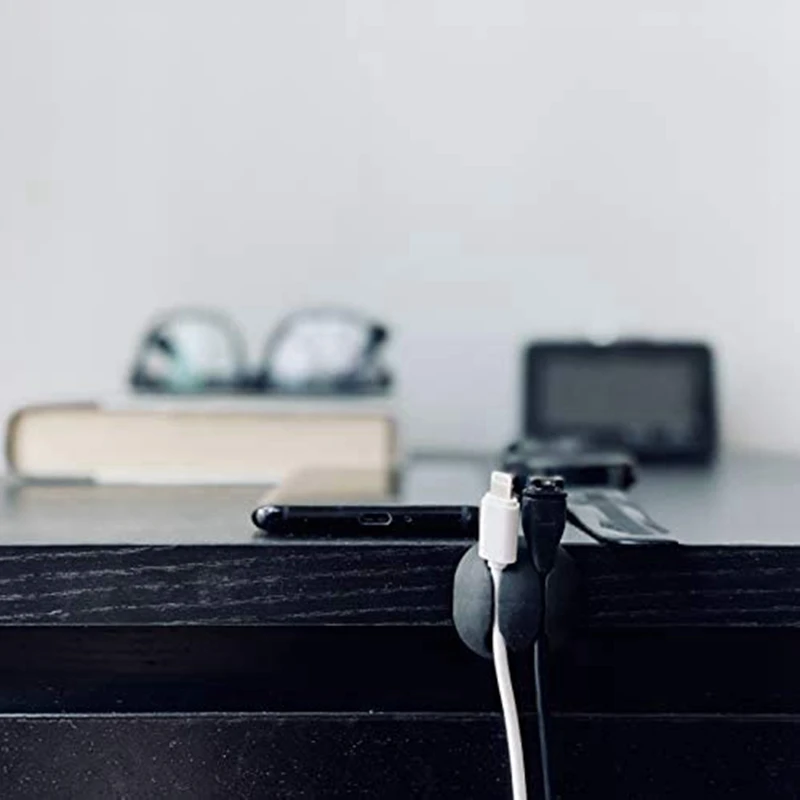 Professionelle 10-teilige Kabelklemmen, Mehrzweck-Kabelhalter, selbstklebender Kabelmanagement-Kabelhalter, Kopfhörerkabel-Organizer