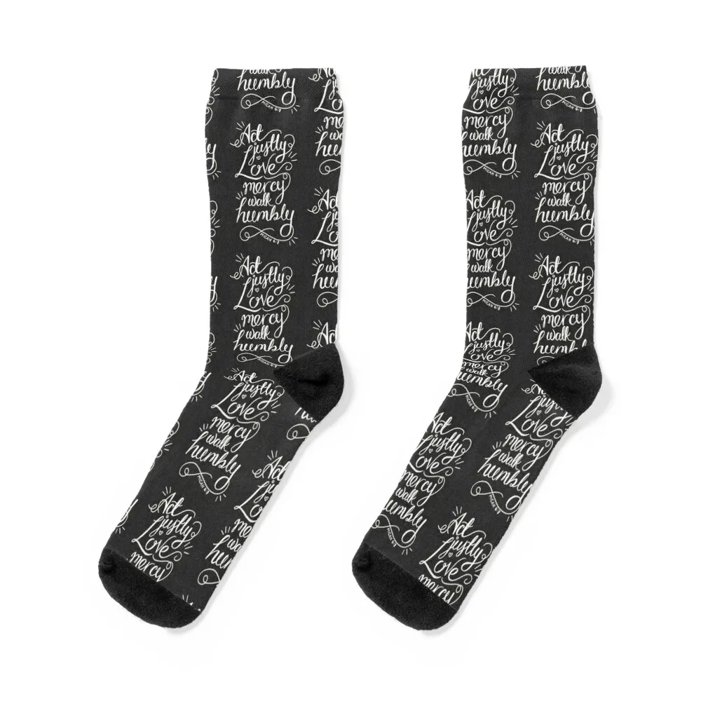 

Micah 6:8 Socks Heating sock heated hip hop professional running Ladies Socks Men's