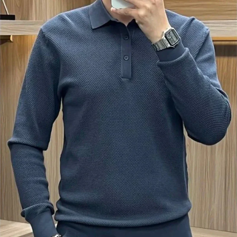 Winter High Quality Pullovers Slim Fit Man Sweatshirt Tight Polo T Shirt for Men Designer Bulk Elegant Regular Cotton One Piece