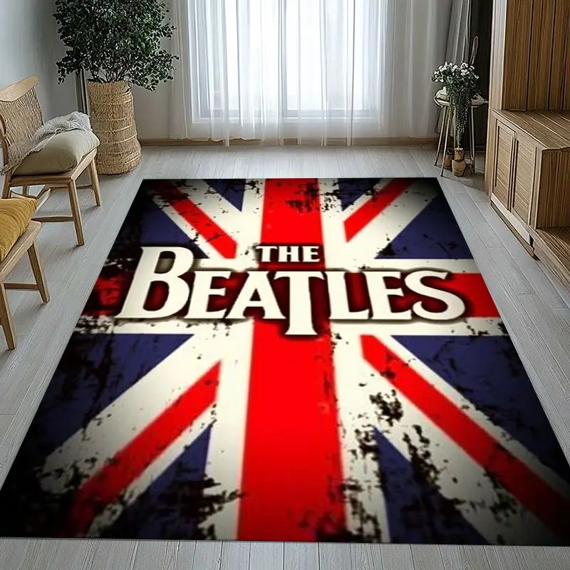 3D Fab Four The B-Beatles Abbey Road Rock Band Non-Slip Large Area Rug for Living Room,Bedroom Carpet Mat for Sofa,Home Decor