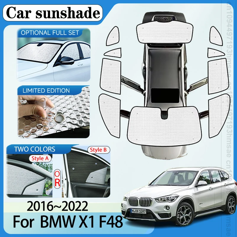

For BMW X1 F48 Accessories 2016-2022 2018 Anti-UV Car Window Shading Visors Sunscreen Window Sunshade Sun Blind Covers Interior