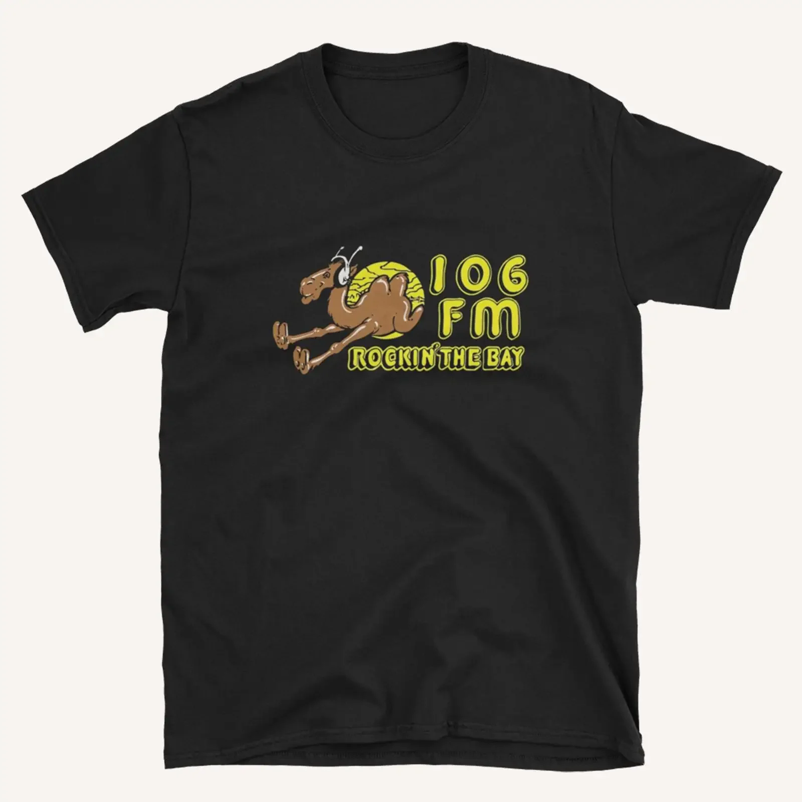 Camiseta vintage de radio de San Francisco, diseño de los años 70 y 80 de la zona de la Bahía, ropa de diseñador vintage lavada, transpirable, gráfica, versátil