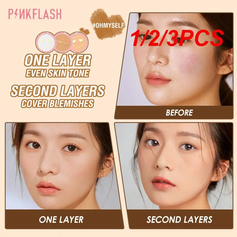 

1/2/3PCS Pinkflash Natural Finish Weightless Seamless Coverage Oil-control In-demand Revolutionary Matte Powder Compact