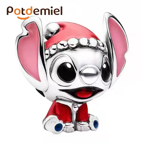 Potdemiel Disney 925 Silver Minnie, Mickey, Tinker Bell And Maleficent Pendant Bead Necklace Bracelet Diy Birthday Gift view 6