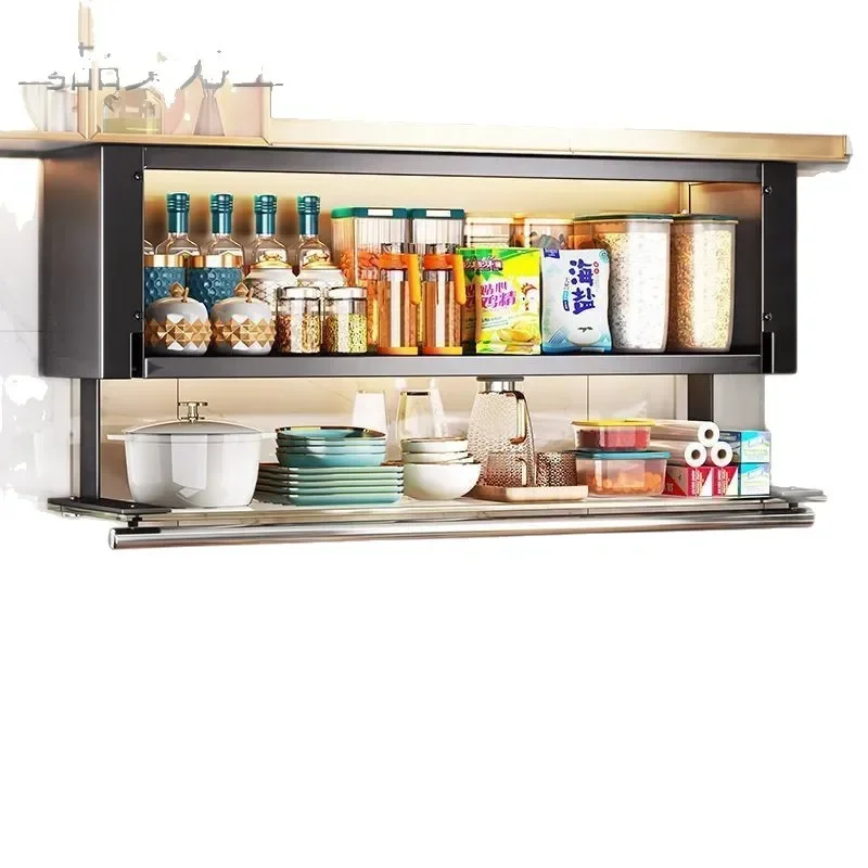 Kitchen seasoning rack, wall-mounted hanging cabinet, condiment material  the door, wall non-punching storage cabinet