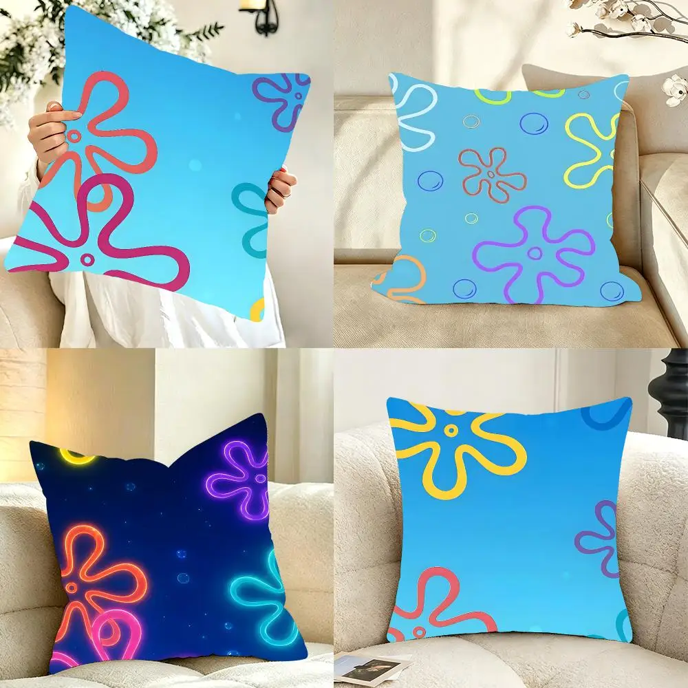 Theme Nature Ocean Element Cushion Cover Bedroom bed reading backrest cushion Festive plush holiday Soft plush throw