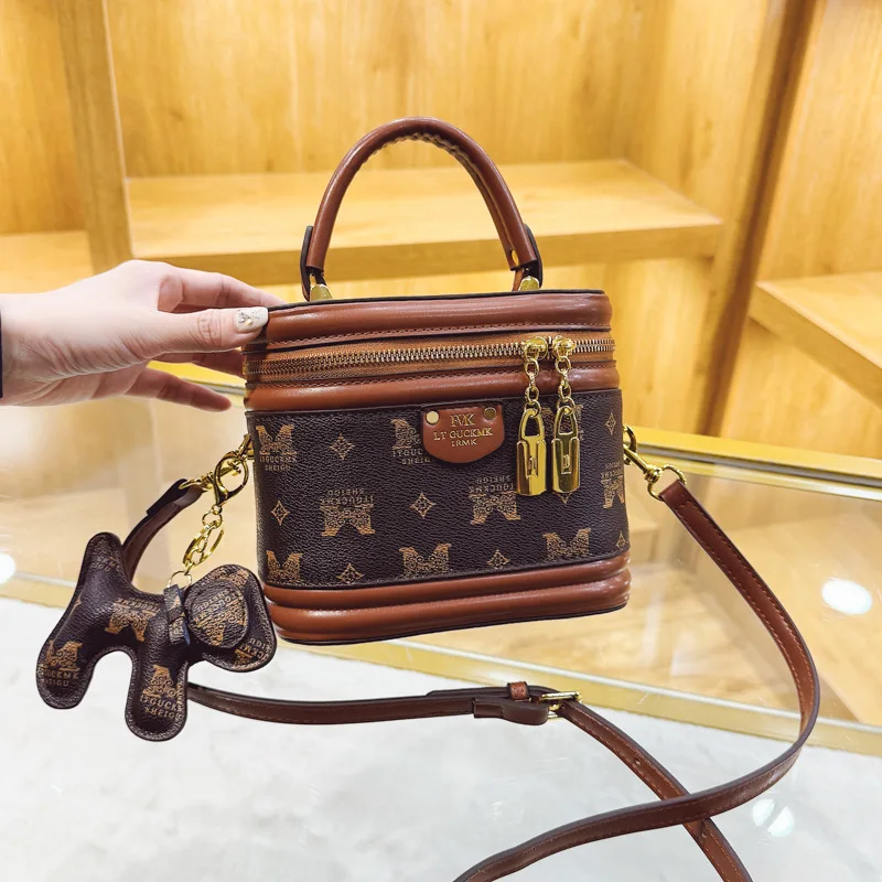 

Elegant Box Shoulder Bag 2025 New for Women, Luxury Printed Cross-body Purse, Fashionable Bucket Bag for All Occasions