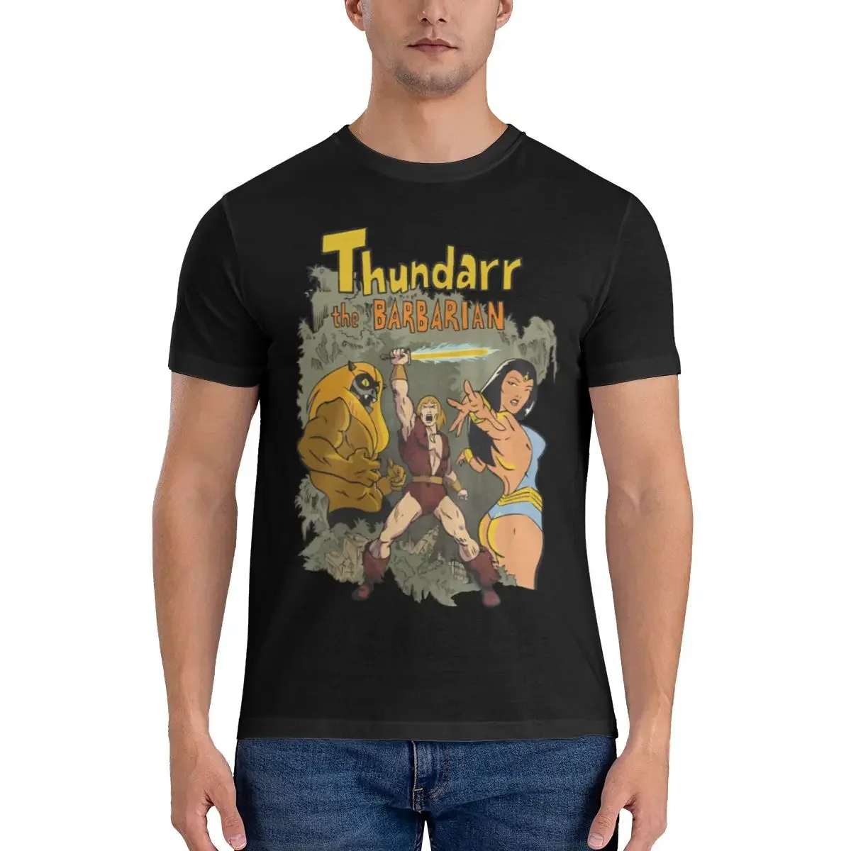 Thundarr The Barbarian Racerback Hong Kong Style T-shirt Minimalist Street Style Fade-Resistant Tee
