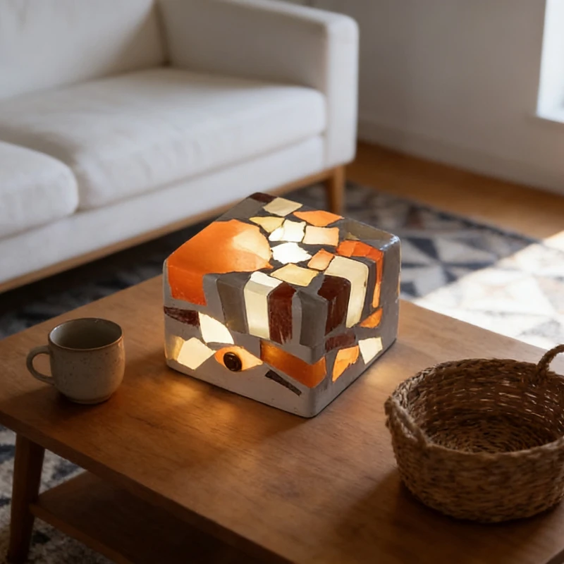 Pyramid-shaped Night Light Ornament, Bedside Ambient Light for Bedroom Sleep