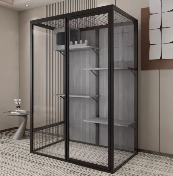 

Customized Large Indoor Cat House Aluminum Alloy Pet Room Tube House Cat Villa Room Pet Cage With Aluminum Anodized Profile