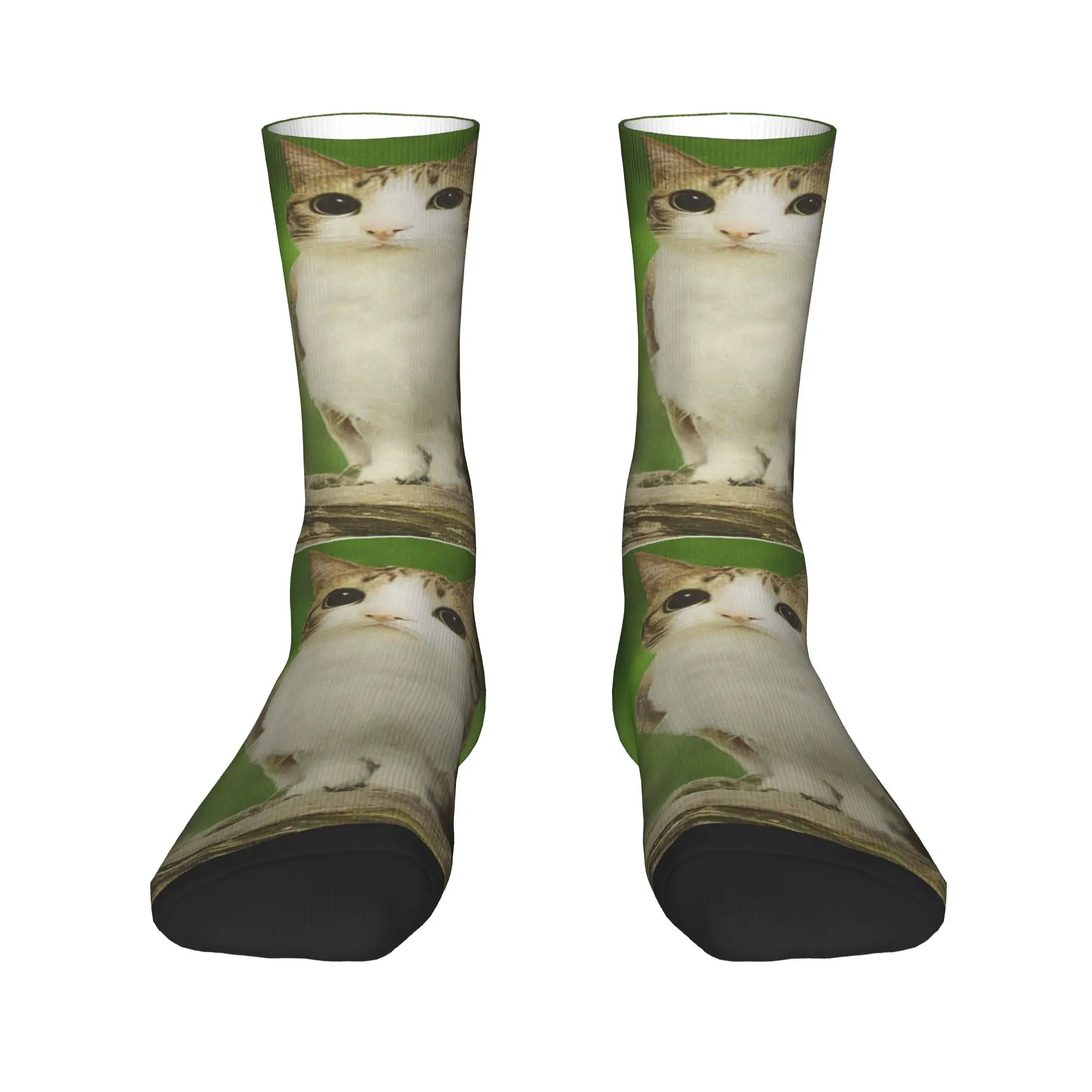 Cat Owl Funny Cursed Internet Trendy Meme Socks Autumn Stockings Harajuku Men's Comfortable Socks Custom Running Anti Skid Socks