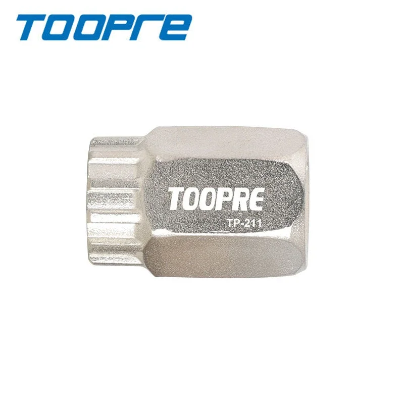 

TOOPRE Bicycle Steel Cartridge Freewheel Tool for SHIMANO Iamok Bike Silver 6/7/8/9/10/11S Cassette Sprocket Sleeve 64g