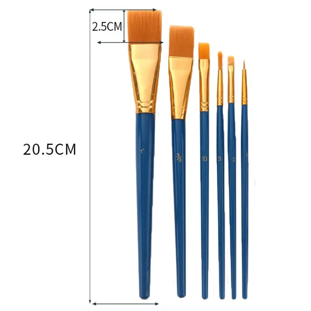 Set di pennelli per pittura multifunzionale da 50 pezzi Pennello in spugna con impugnatura comoda Pennelli per disegno ad acquerello Capelli in nylon di legno