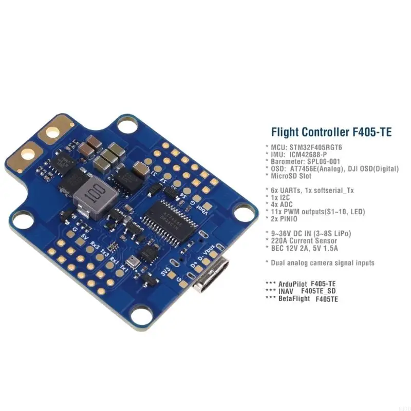 547D Reliable MATEK F405-TE Flight Controller Module Board with OSD for 2-8S Drones