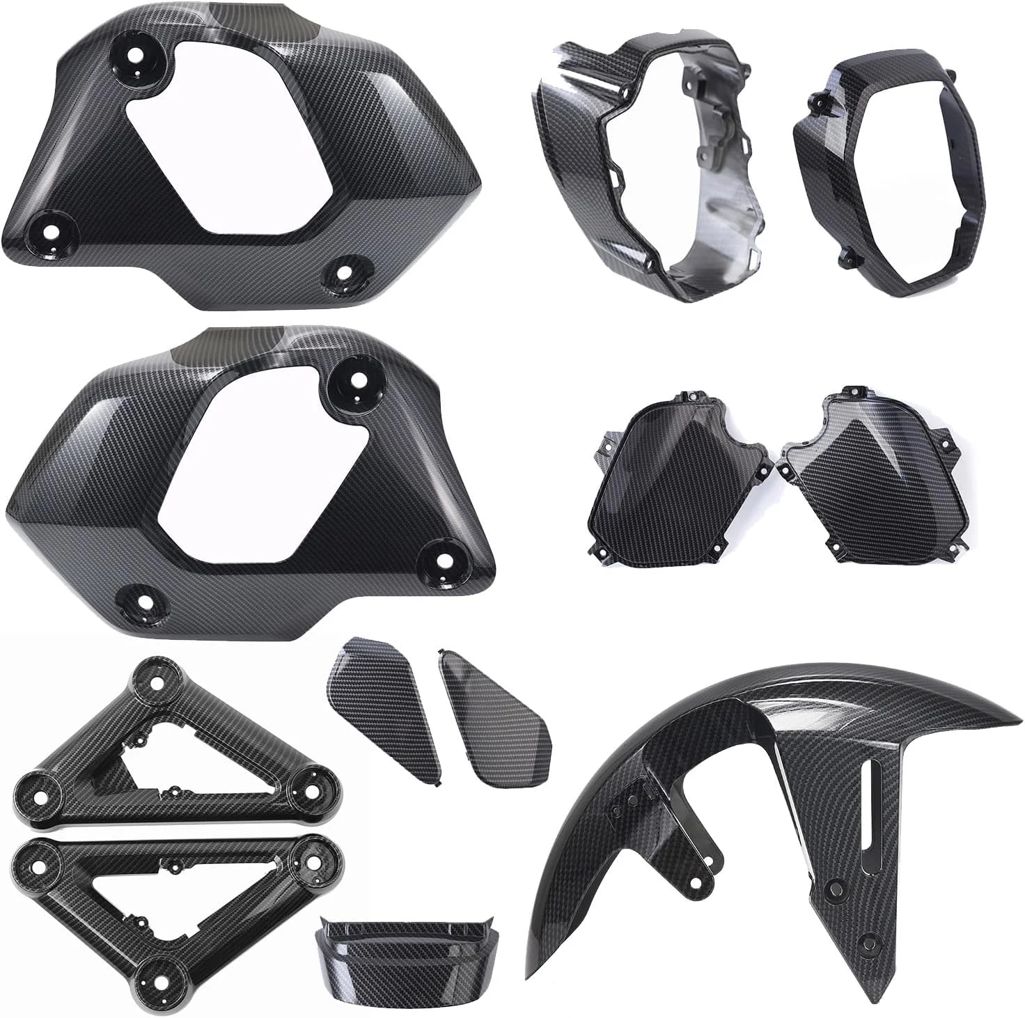 

Motorcyle Fairing Kit in ABS Material Compatible with 2021-2024 Honda Grom Msx 125 SF, Carbon Color