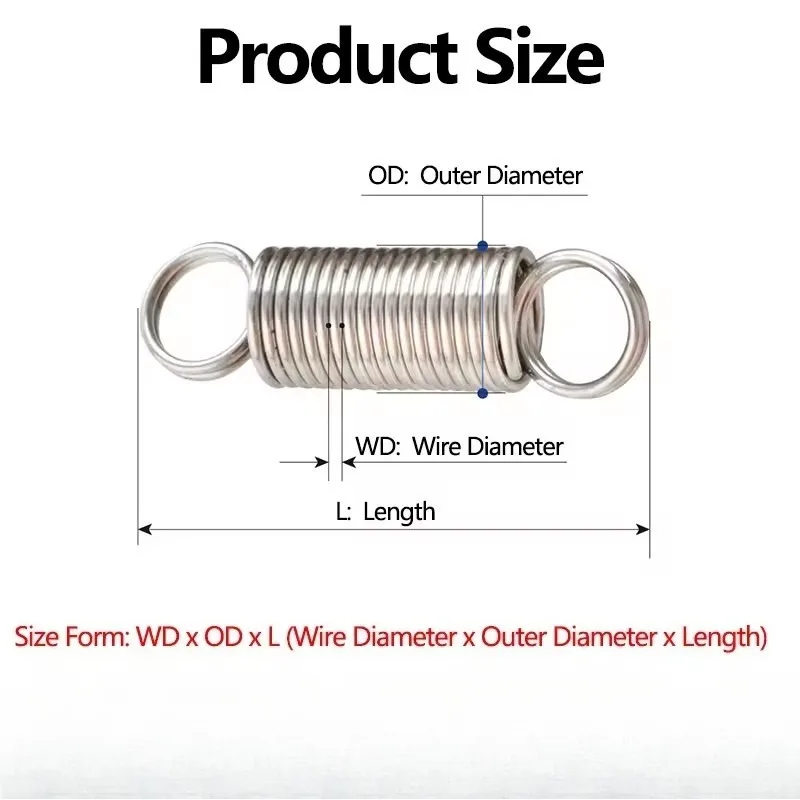 

Wire Diameter 1.5mm 304 Stainless Steel Spring, High Elasticity And High Temperature Resistance, Outer Diameter 10/12/15/16/18
