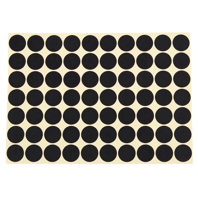 45 pezzi 19 mm cerchi adesivi con codice rotondo etichette adesive autoadesive nere