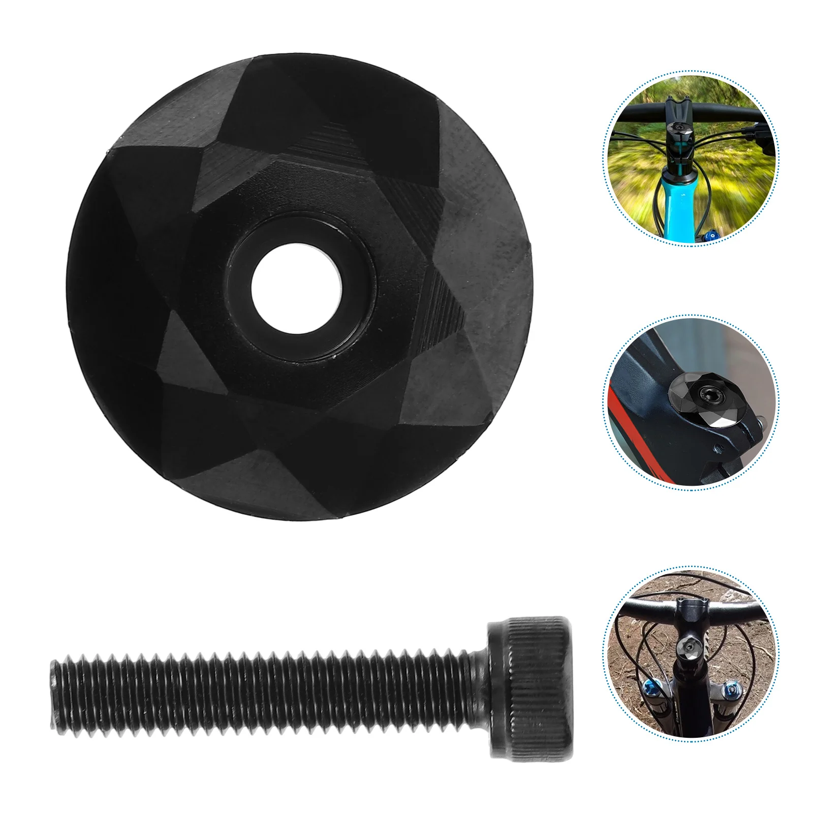 1Set Aluminium Alloy Bike Bowl Cover Durable Safe Long Time Use High Strength Lightweight Pressure Resistant No Deformation