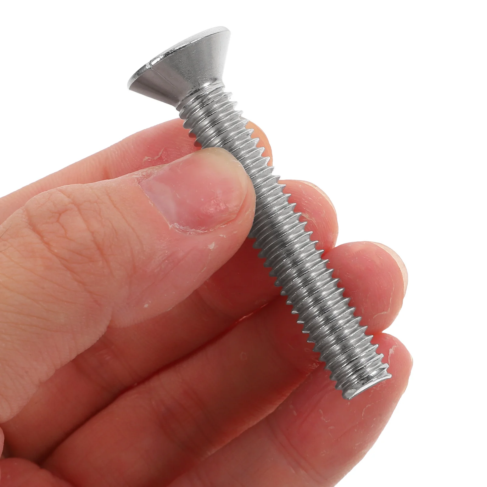 

10Pcs Flat Head Hex Socket Stainless Steel Screws Fine Thread Full Thread Heavy Duty Furniture Assembly Screws