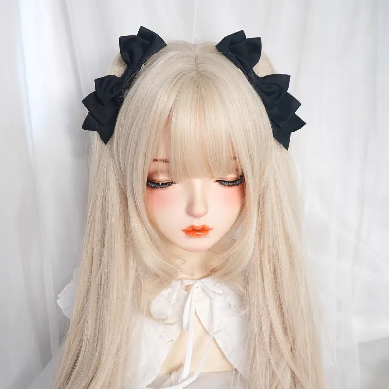 4 가지 유형 애니메이션 하라주쿠 캔디 보우 헤어 클립 귀여운 로리타 헤드 피스 소프트 소녀 다크 JK 하트 스위트 쿨 헤어 클립 헤어 액세서리