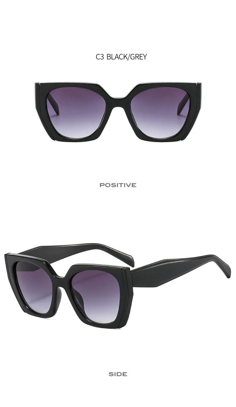 Luxus Marke frauen Sonnenbrille Mode Cat Eye Polygon Elegante Sonnenbrille Damen Vintage Brillen UV400 – Detail 11