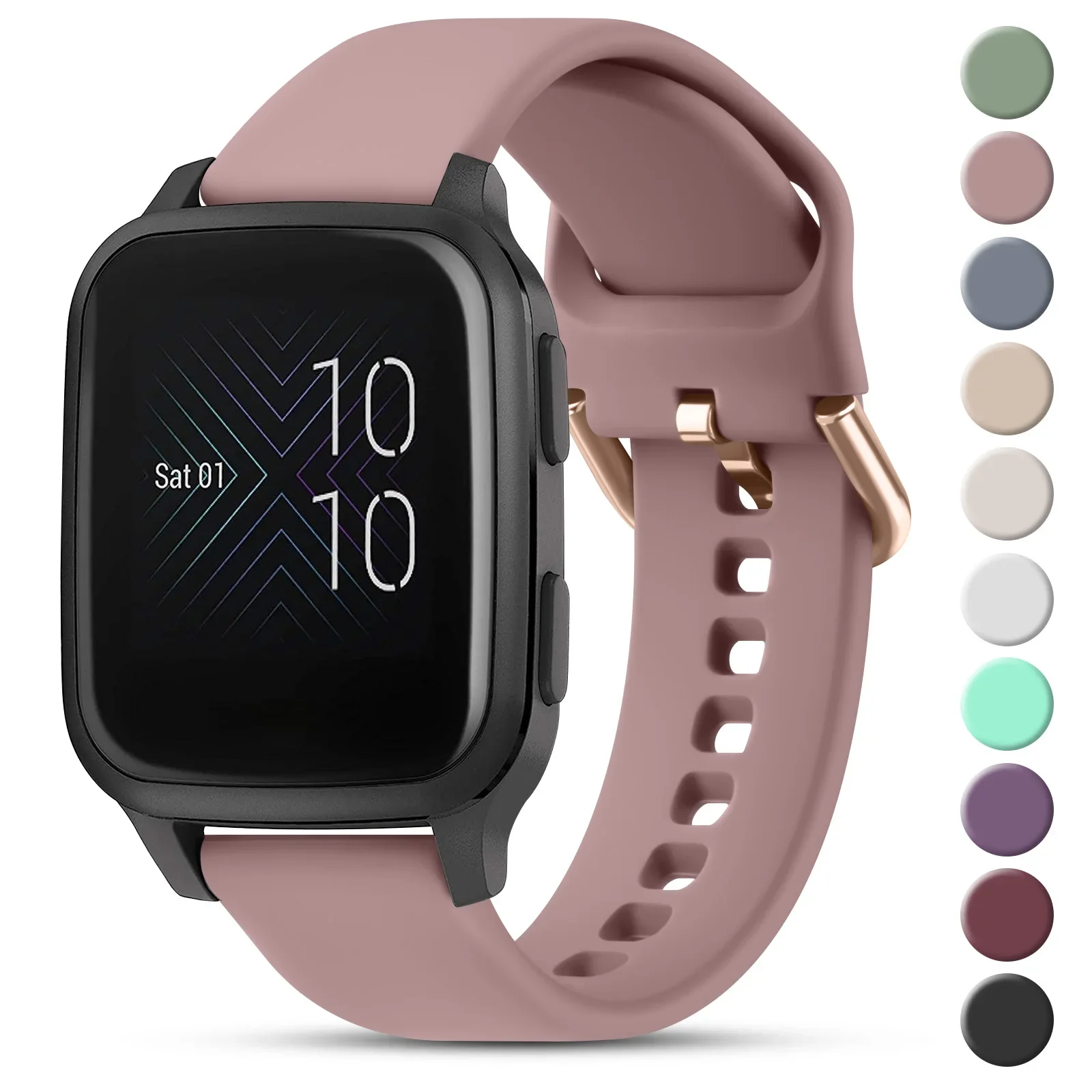 

20mm Silicone Strap For Garmin Forerunner 55 645 245 Music/Venu Sq 2/Venu 2 Plus Band For Vivomove 3/Vivoactive 3 Music Bracelet