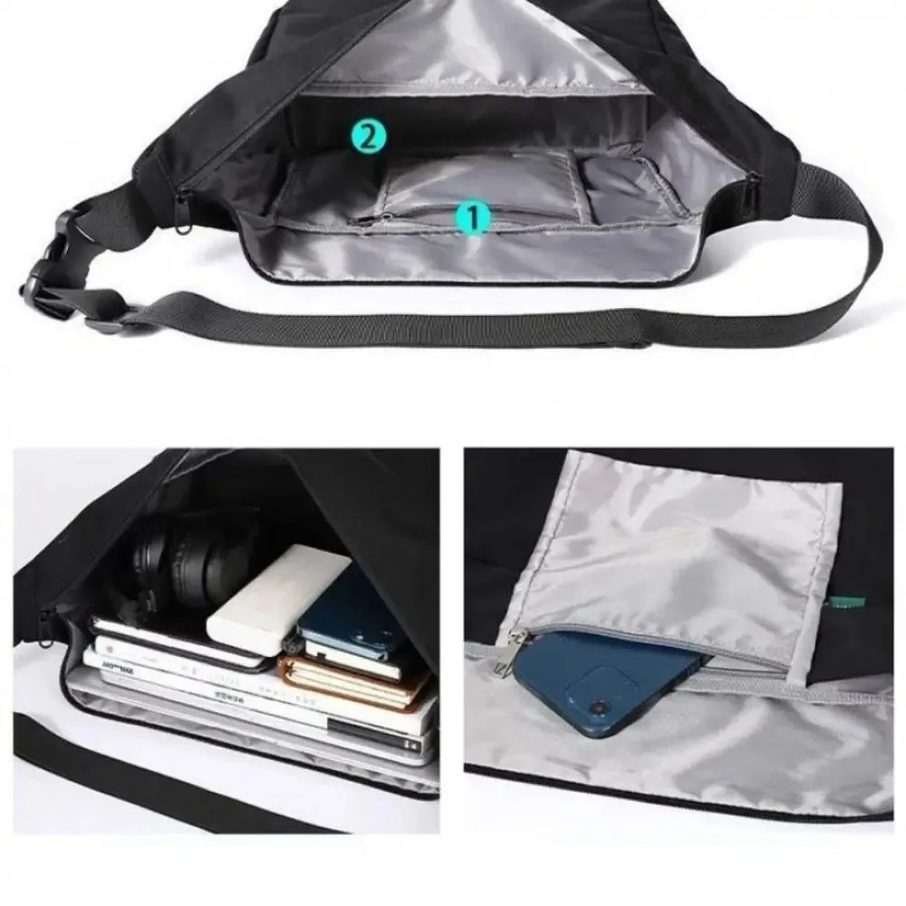 New Men's Oxford Messenger Bag Laptop Waterproof Shoulder Bag Versatile Leisure Tool Bag Travel Fitness Single Bag
