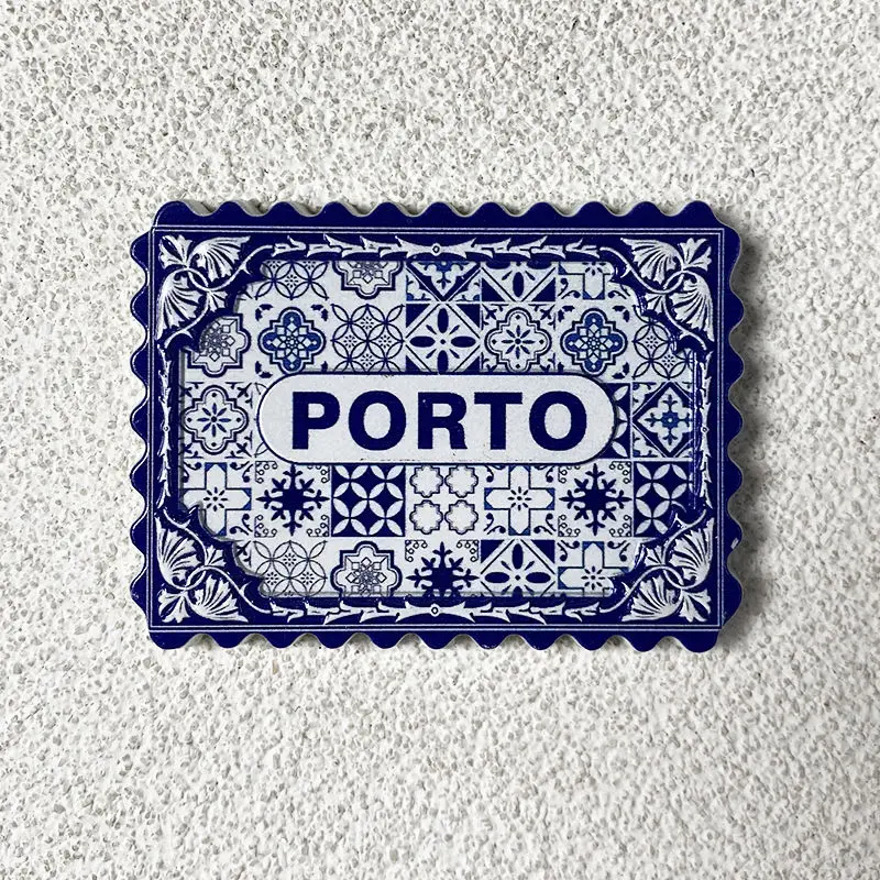 

Portugal Porto Travel Souvenirs Simulation Tile Magnetic Refrigerator Sticker3d3D Relief Creative Decorative Piece