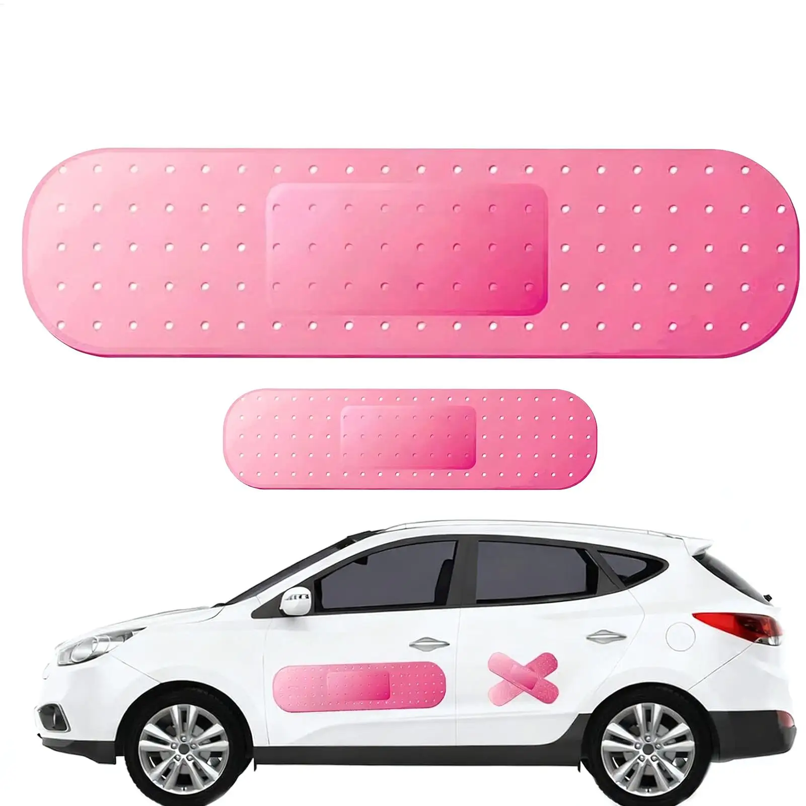 2PCS Car Bumper Stickers Waterproof Bandage Decal For Scratch Cover, Vehicle Truck SUV RV Sedan Decoration Car-styling