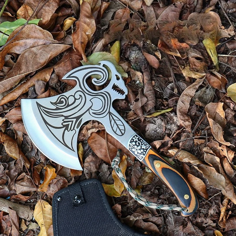 

Outdoor Portable Hand Axe Multifunctional Logging Self-defense Axe Camping Battle Axe