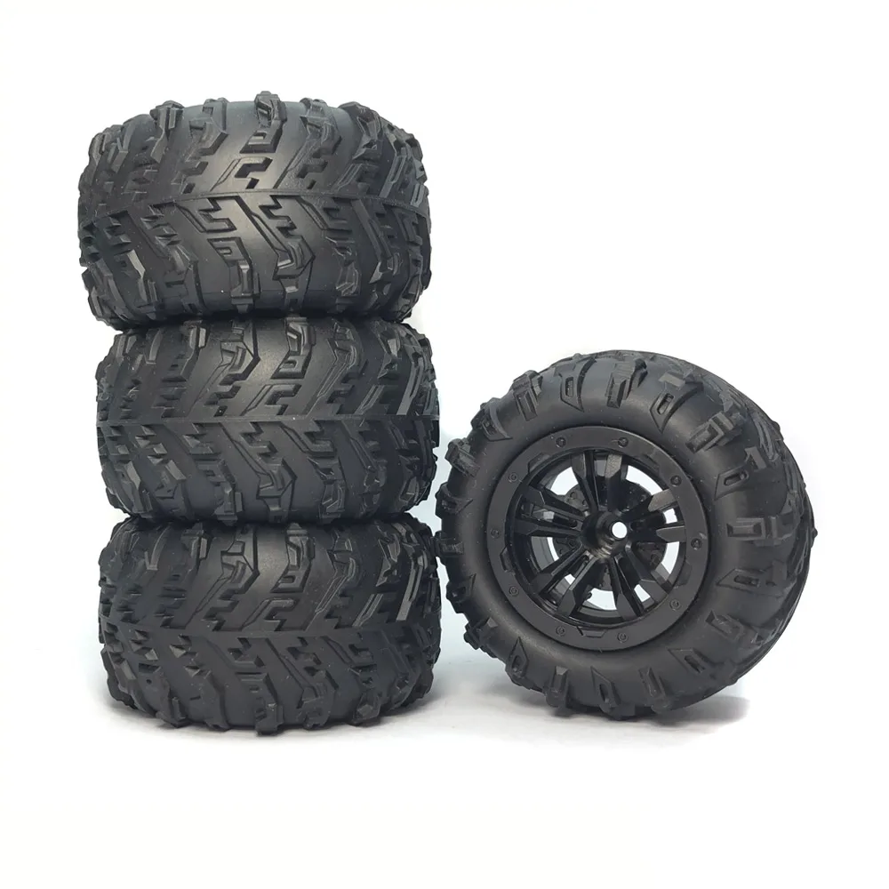 4 Stück rutschfeste Gummi-Radreifen, verschleißfeste Geländewagen-Reifen, weich, für Smax 1625 1635 Wltoys 144001 124018 HBX 16889 – Detail 8