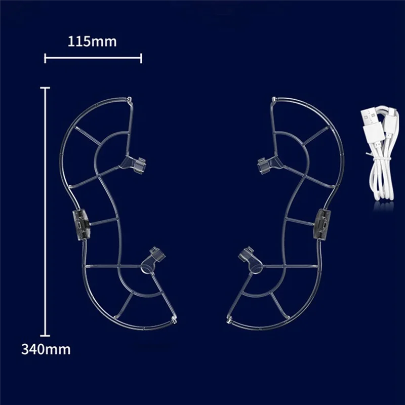 B68C For DJI Drone Mini3/3Pro Illuminated Paddle Protector Multi-Functional Convenient Bumper Ring Accessories