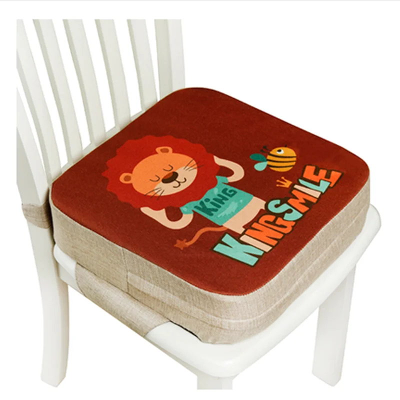 Portable Children's Cartoon Booster Mat Pad Adjustable Removable Highchair Chair Booster Cushion Seat Chair for Baby Care