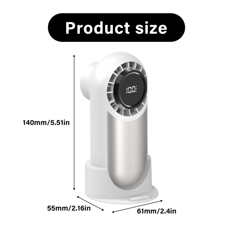 Quạt làm mát có thể điều chỉnh máy bay động động 3600mAh quạt quạt quạt du lịch thuận tiện