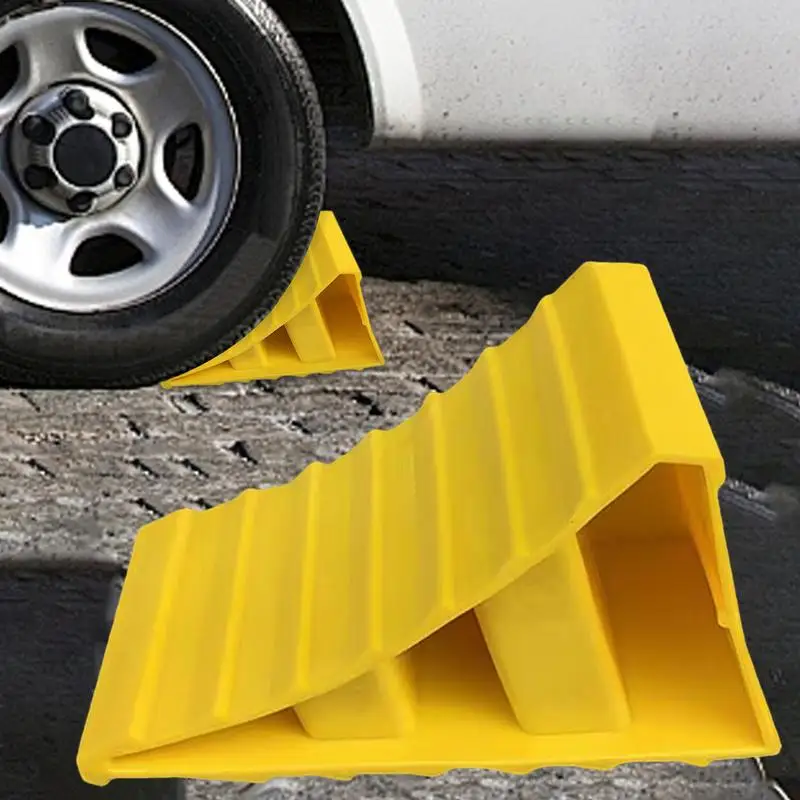 Anti-Slip Wheel Chocks for Cars Tire Stopper Wheel Stoppers Portable Chock Blocks for RVs Trailers Trucks Prevents Rolling Away