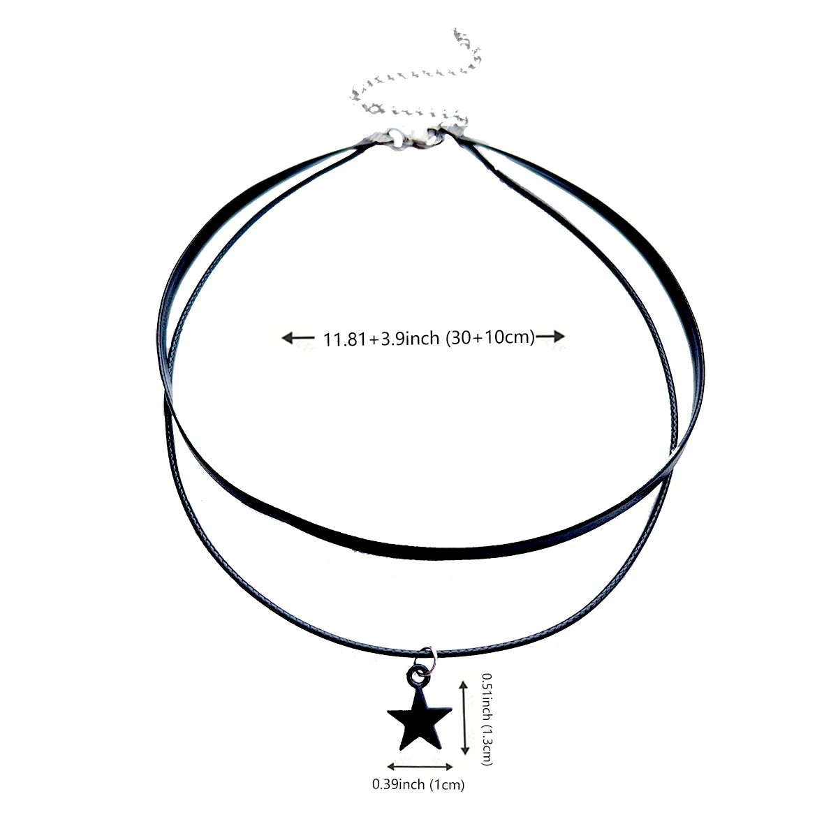 1 a retro fashion personality contracted stars the moon double black leather choker necklace cervical collar neck jewelry neckla