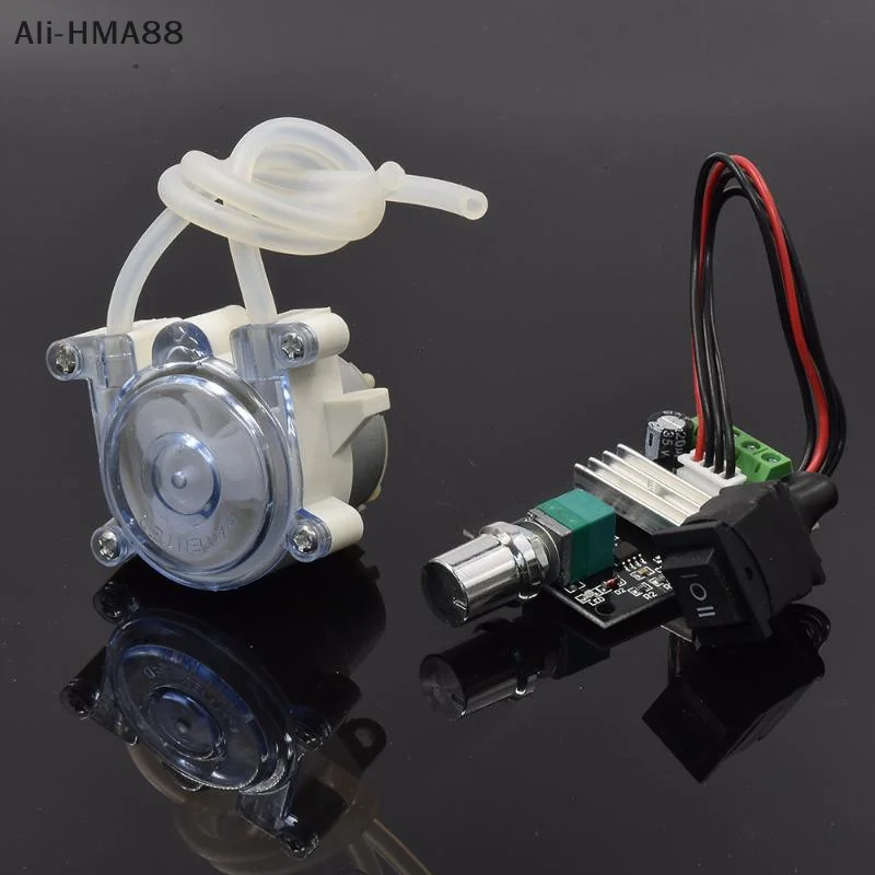 

2Pcs DC6V-12V 500 Geared Motor Micro Peristaltic Pump Adjust Dosing Liquid Water Pump Reverse Direction For Lab Ink Sampling