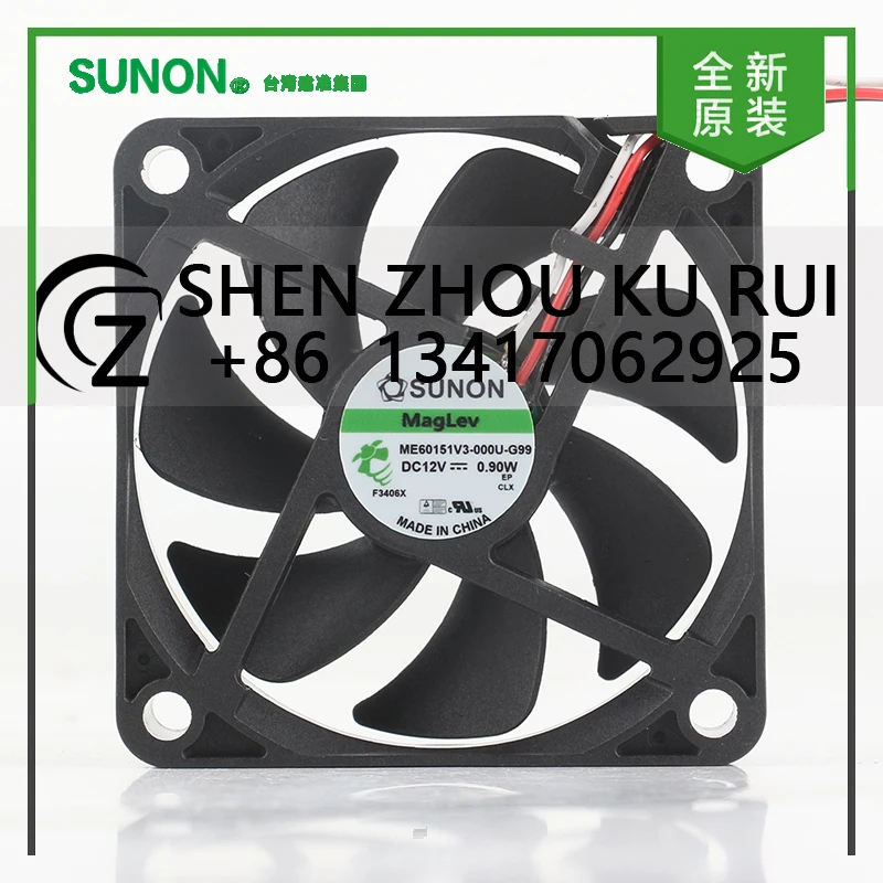 

Sunon 5 В 24 В 48 В постоянного тока 12 В 0,90 Вт AC EC 6015 60X60X15 мм 6 см maglev процессор бесшумный компьютерный экран трехпроводной вентилятор охлаждения ME60151V3-000U-G99