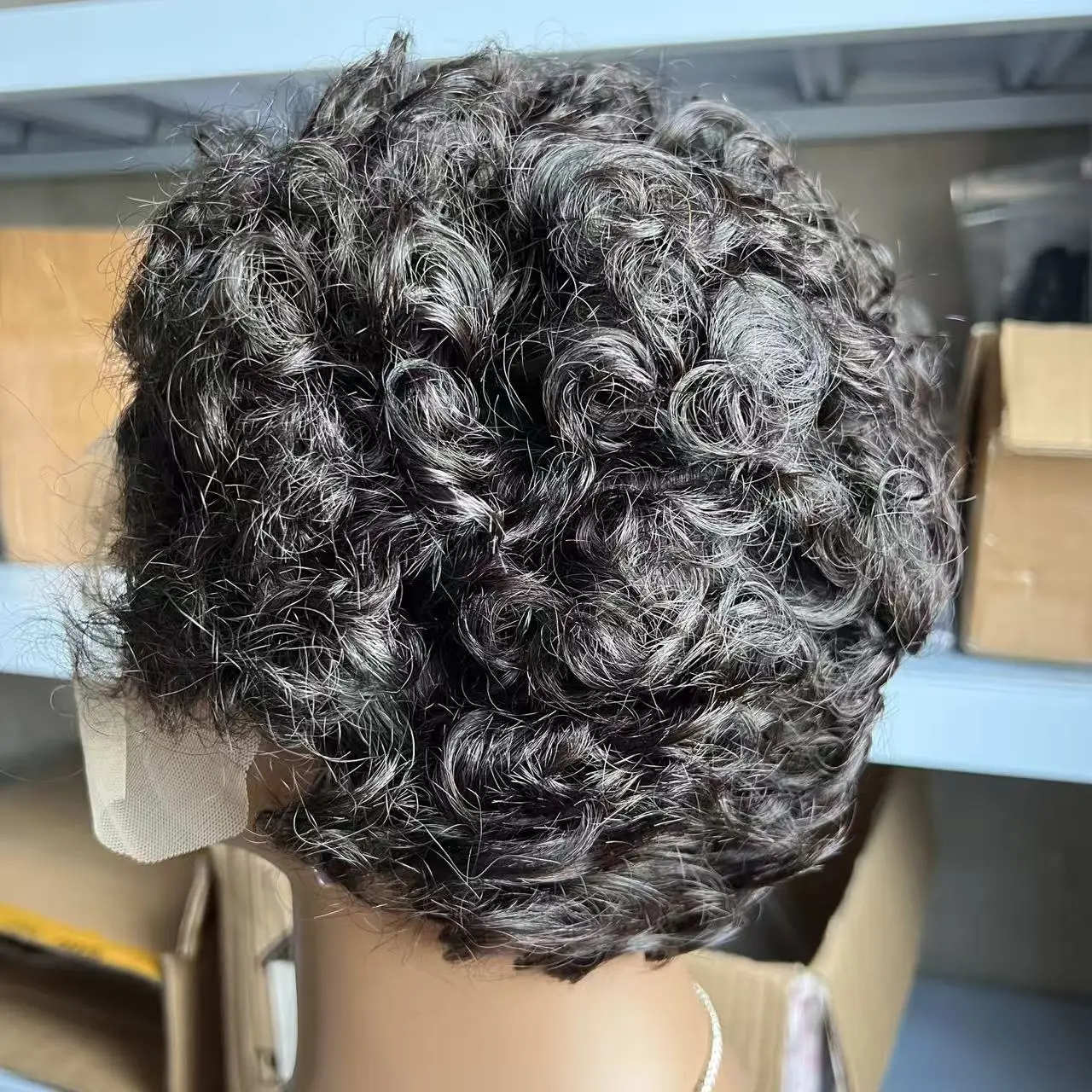 고품질 13x1 레이스 엘프 인모 픽시 가발 6인치 브라질산 버진 레미 풀 핸드 위빙 부드럽고 자연스러운 트렌디한 가발