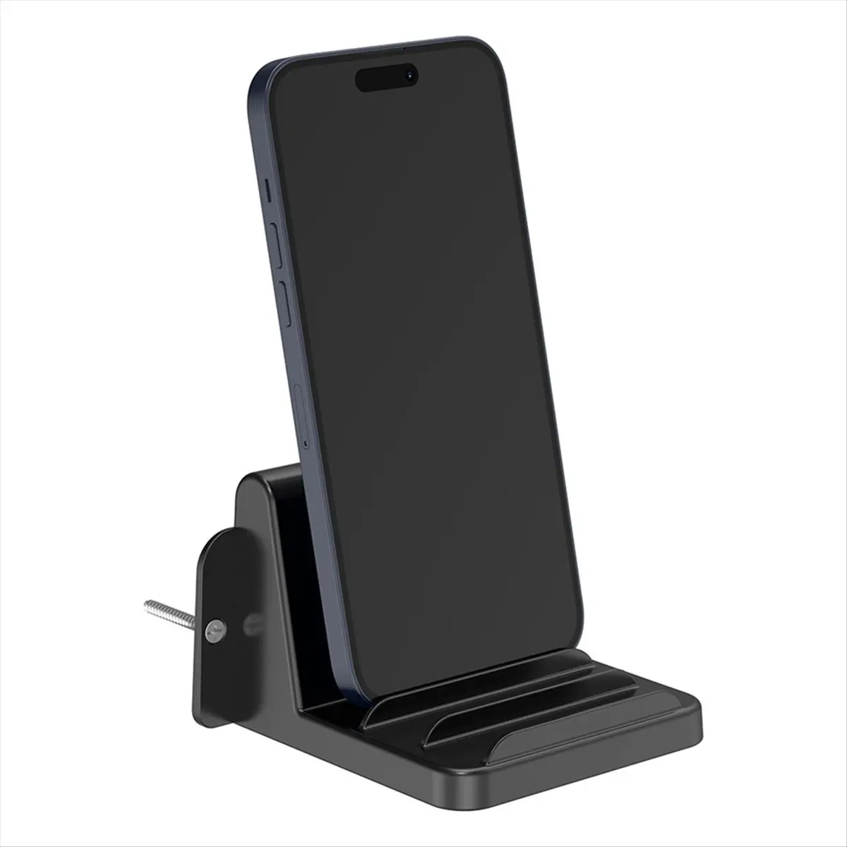 popop Universal Wall Mount Phone Holder for Tablet E-Books Adjustable Angle for Watching TV Dramas and Learning Black