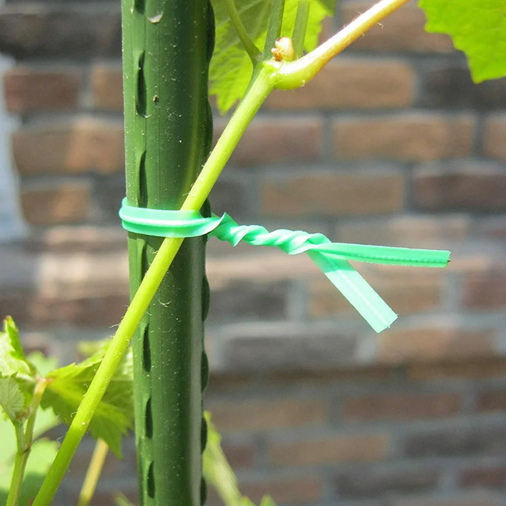 

300pcs Garden Plant Ties Green Plastic Coated Wire For Vegetables Vines Stakes Support Cord In Greenhouse Yard Outdoor