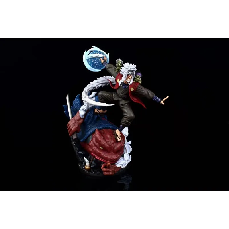 39 سنتيمتر ناروتو GK Jiraiya تمثال حرق الرياح حكيم الوضع مع العجوم المشهد المزدوج رؤساء قابلة للتبديل أنيمي تحصيل عمل الشكل