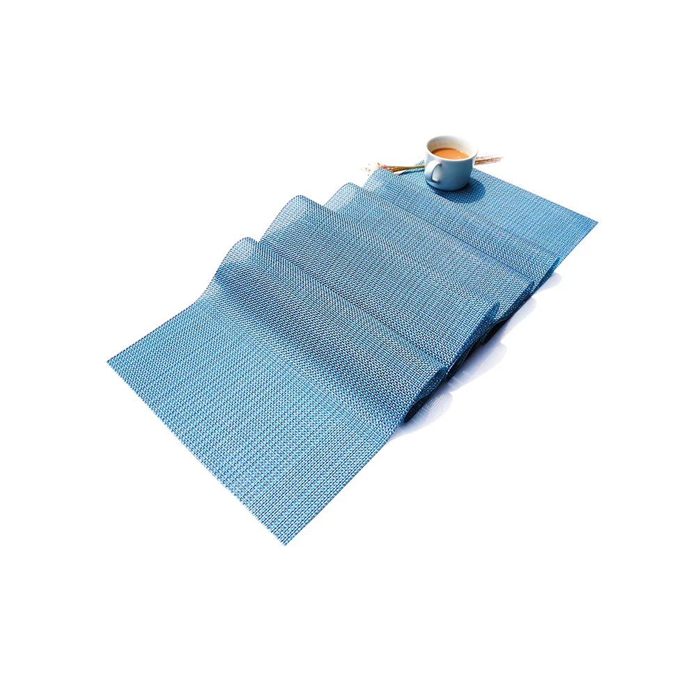 Table Runner Woven Tablecloth for Buffet Tables Outdoor Picnic Dinner Parties Stain Resistant Table Decor Blue