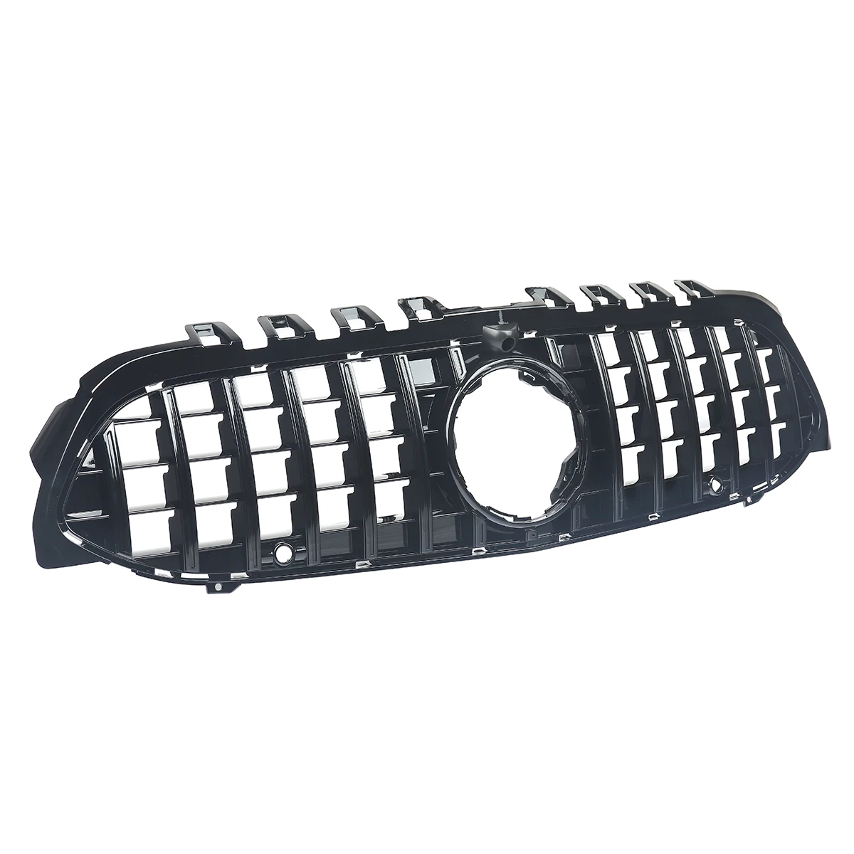 الشوايات الأمامية طراز GTR متوافقة مع مرسيدس بنز W177 A250 A200 A45 AMG 2018-2022 شبكة سوداء لامعة الجزء الخارجي تجميل #5